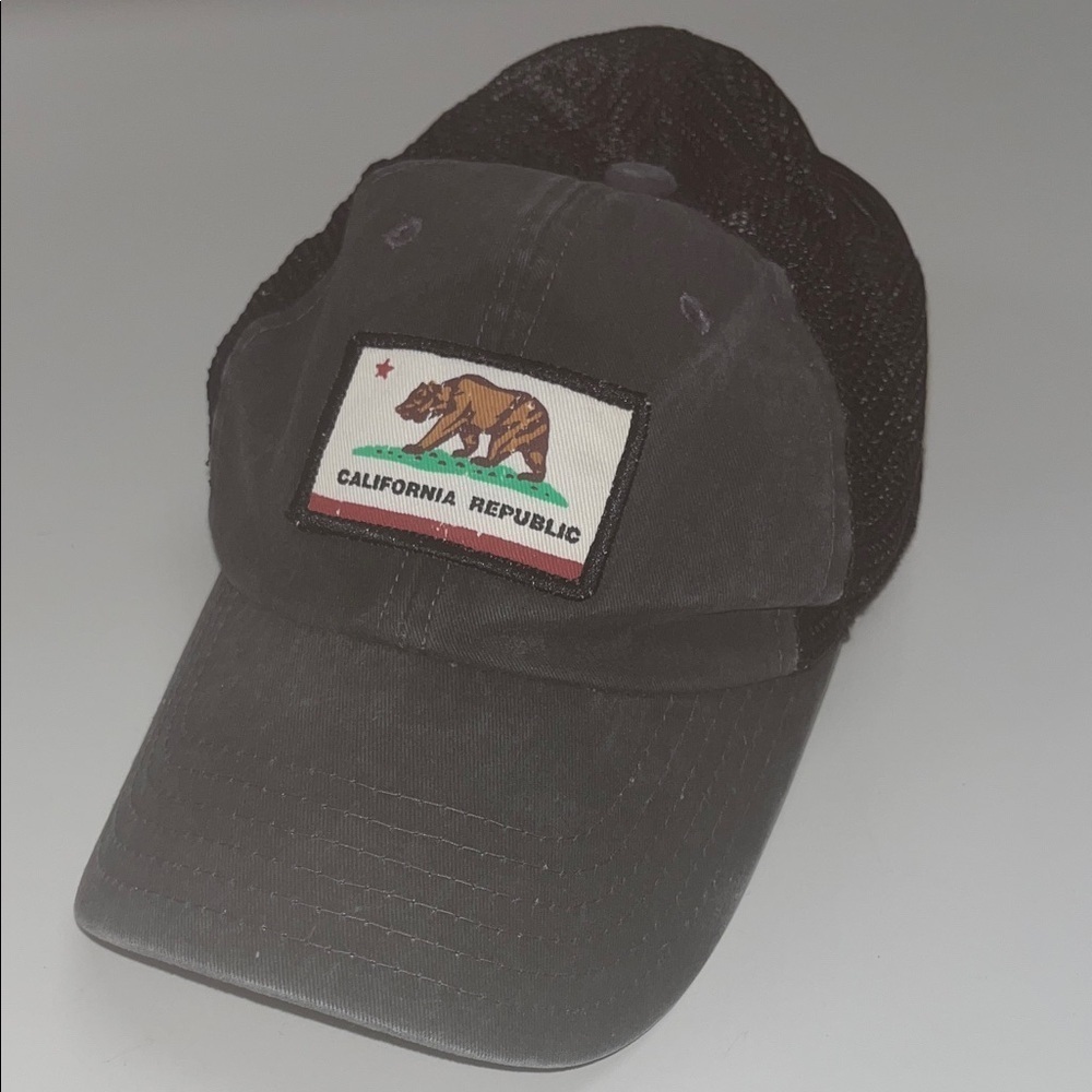 American Needle Black California Republic Mesh back Hat one size